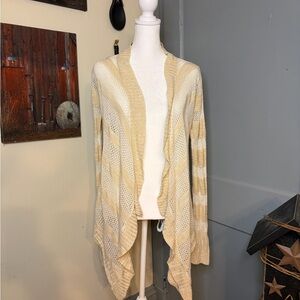 Say What? Cream and White Striped Cardigan